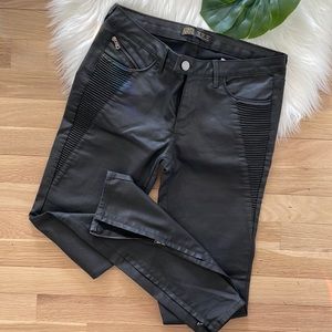 Zara Coated black jeans